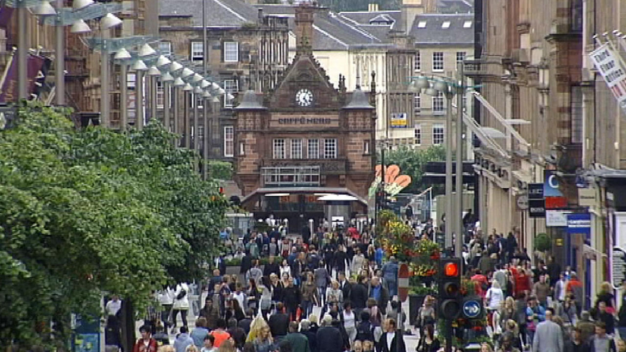 Buchanan Street in Glasgow now one of the most expensive retail