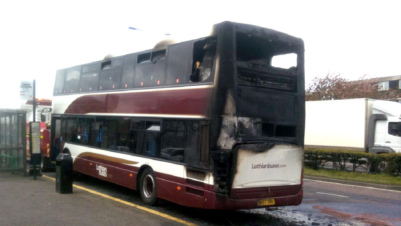 Passengers Evacuated After Double Decker Bus Catches Fire In Edinburgh