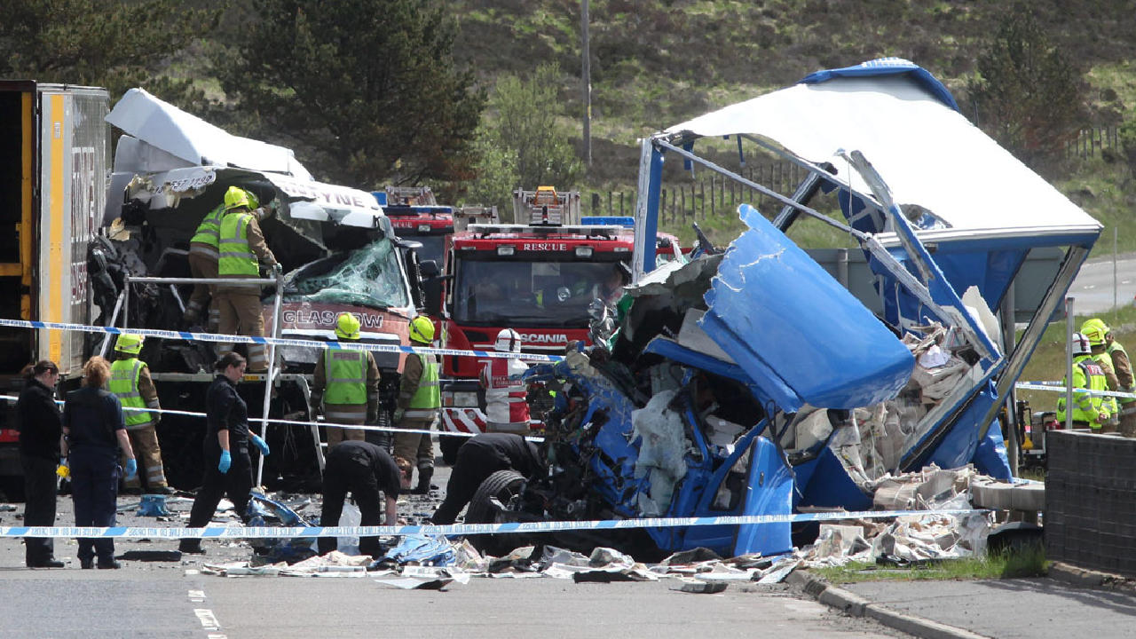 Two Lorry Drivers Killed In Collision Closing A9 In Both Directions