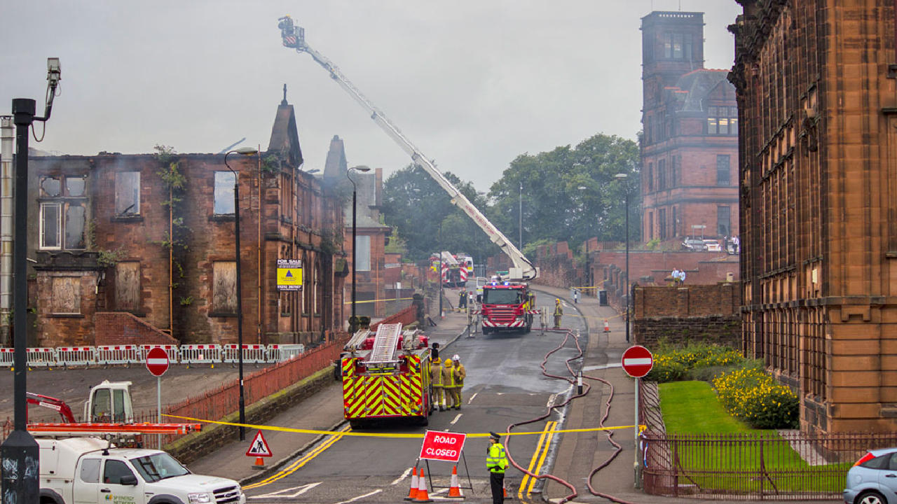 Kilmarnock's St Columba's Primary collapse in Elmbank Drive fire