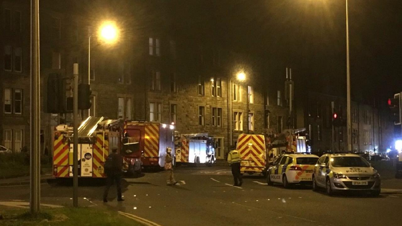 Firefighters remain at scene of Edinburgh flat fire