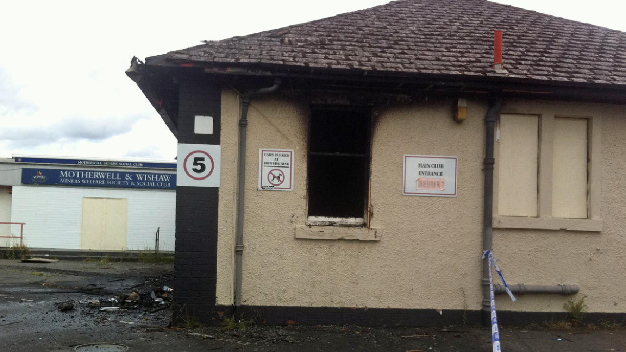 Blaze at 90-year-old Motherwell miners club