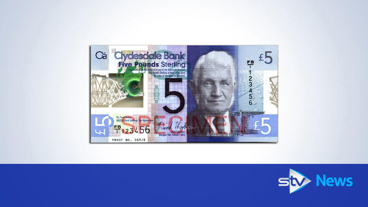 First plastic £5 banknotes from Clydesdale Bank enter circulation