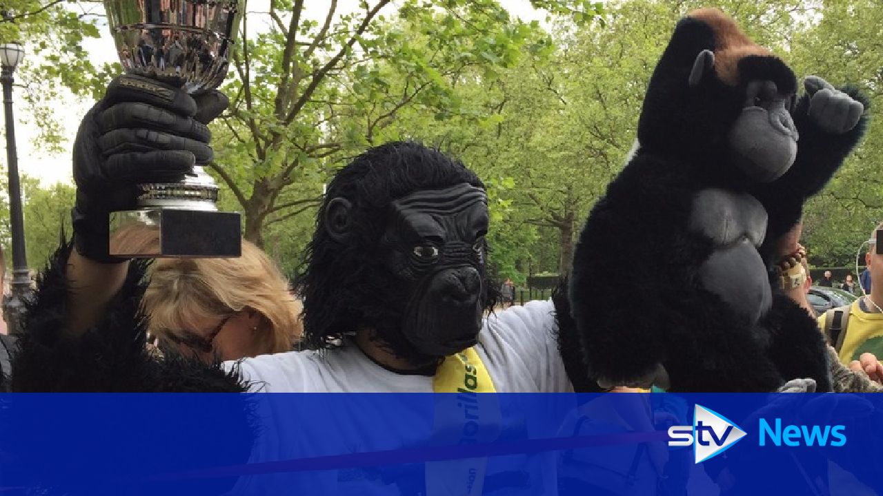 'Gorilla man' completes London Marathon after six days