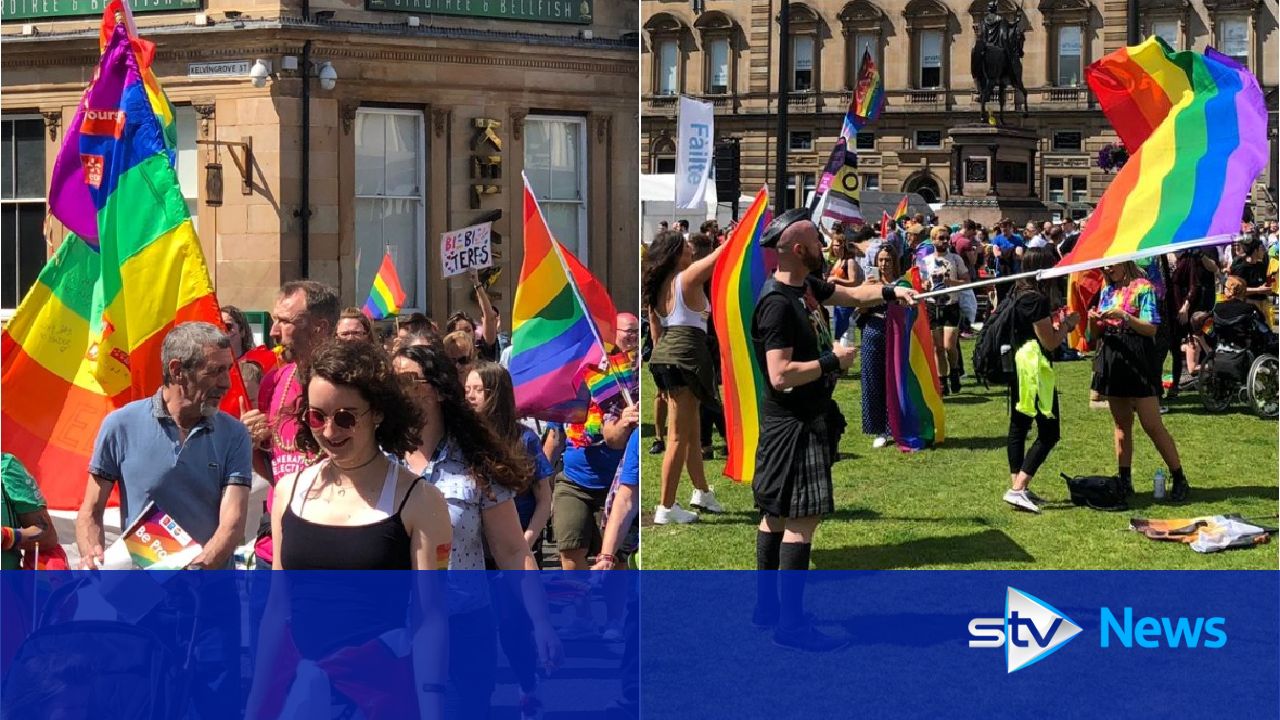 Around 7000 people take part in Pride march through Glasgow