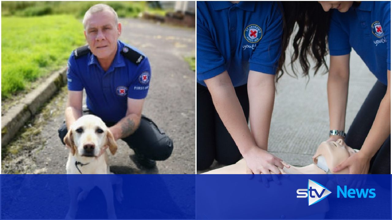 First aid volunteer adapts CPR skills to save pet dog
