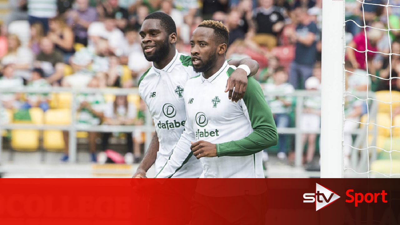 Dembele and Edouard in attack for Celtic against Alashkert