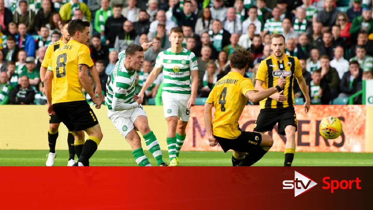 Celtic held by ten-man AEK Athens in qualifier first leg