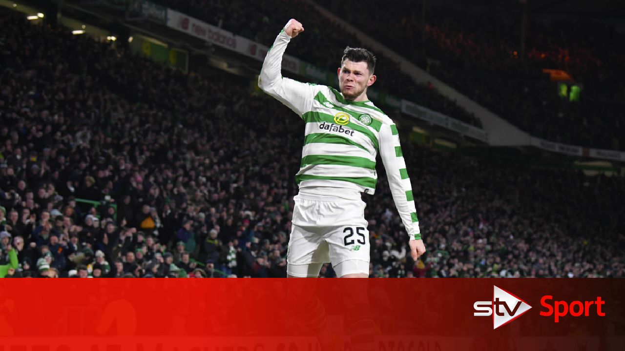 Oliver Burke leads the line for Celtic against Valencia