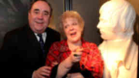 Robert Burns: Alex Salmond and Liz Lochhead at the new museum.