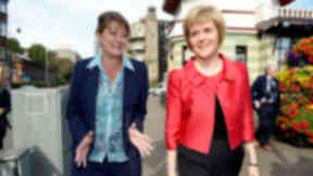 Freedom fighters: Leanne Wood and Nicola Sturgeon at SNP conference.