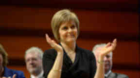 On the offensive: First Minister ready to attack Labour.