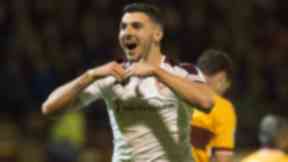 On strike: Callum Paterson celebrates his second half goal.