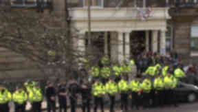 Hetherington club protest: The scene on Tuesday as students were evicted.