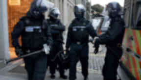 Police drugs raid, Edinburgh, quality image