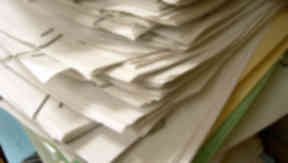 Generic shot of some office files/papers
