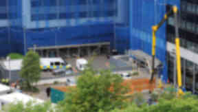 Collapse: The aftermath of the incident in Glasgow city centre in 2012.
