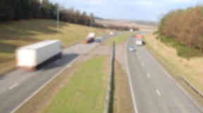 A90: Road closed in both directions (file pic).