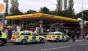 Greenpeace protest at Shell Dalry Road.