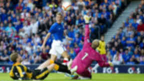 Dean Shiels scores against East Fife.