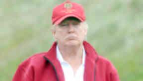 American businessman Donald Trump at the opening of his controversial golf course in Menie, Aberdeenshire.