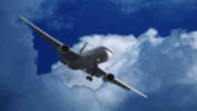 Airplane in flight.