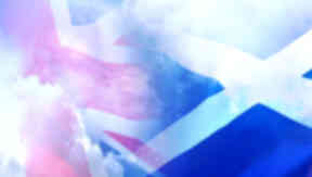 Montage of Union Flag and Saltire for independence and referendum themed stories.