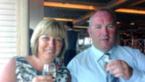 James and Karen McArthur on the Thomson Majesty.