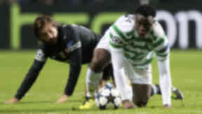 Celtic's Victor Wanyama (right) is challenged by Andrea Pirlo.