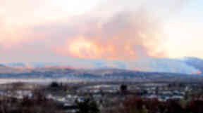 Hill fire Above Corpach and Banavie, Fort William.
Pictures by Mike Conway, Fort William, 7.30pm Monday 1st april 2013.