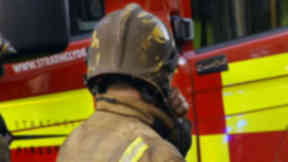 Firefighter: Two people were saved from burning house.