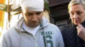 Craig Bain. Survivor of The Clutha helicopter crash returns to the scene.