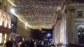 Christmas cheer: Seeing those lights is bound to get feeling festive.