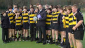 Rugby concussion leaflet launch January 22 2014