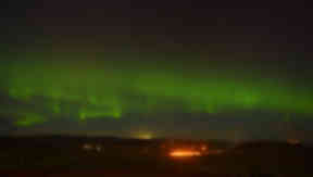Image of Norther Lights over Shetland taken from Lerwick. 08/02/12. Picture by Malcolm Younger.