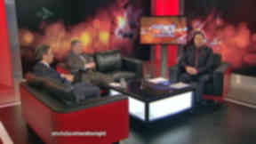 Scotland Tonight debate wide shot John MacKay, Colin Mackay, Bernard Ponsonby,
