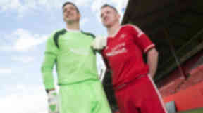 Jamie Langfield and Jonny Hayes in June 2014