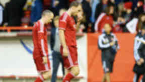 Aberdeen after their 0-0 draw with FC Groningen in the Europa League.