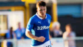 Calum Gallagher in action for Rangers