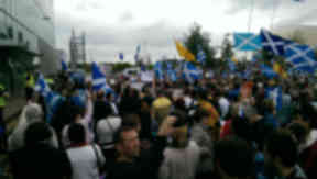 BBC Bias protest Glasgow September 14, 2014.