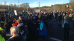 Scrap Trident demonstration at Faslane on November 30, 2014.
