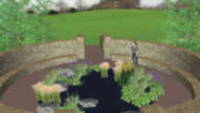 Potential design for memorial garden at Mortonhall crematorium.