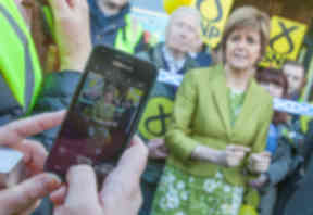 Nicola Sturgeon SNP mobile phone.