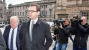 Andy Coulson arriving at High Court in Edinburgh on May 12 2015 for a hearing into his perjury trial. Quality news iamge