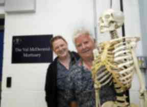 Culture: Crime writer Val McDermid, right, pictured with Professor Sue Black of Dundee University.