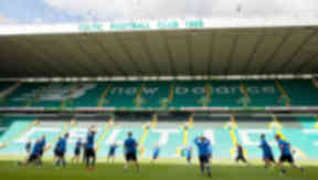 Stjarnan train at Celtic Park