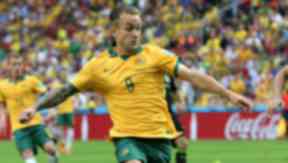 New Dundee United signing Adam Taggart playing for Australia in World Cup 2014 against Spain uploaded from Press Association September 1, 2015
