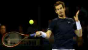 Andy Murray in action at Glasgow's Emirates Arena