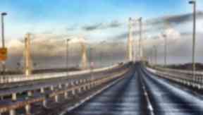 Empty roads: Forth Road Bridge closed to all vehicles.