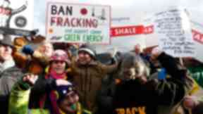 Energy: Protesters welcomed the Government's decision to ban fracking.